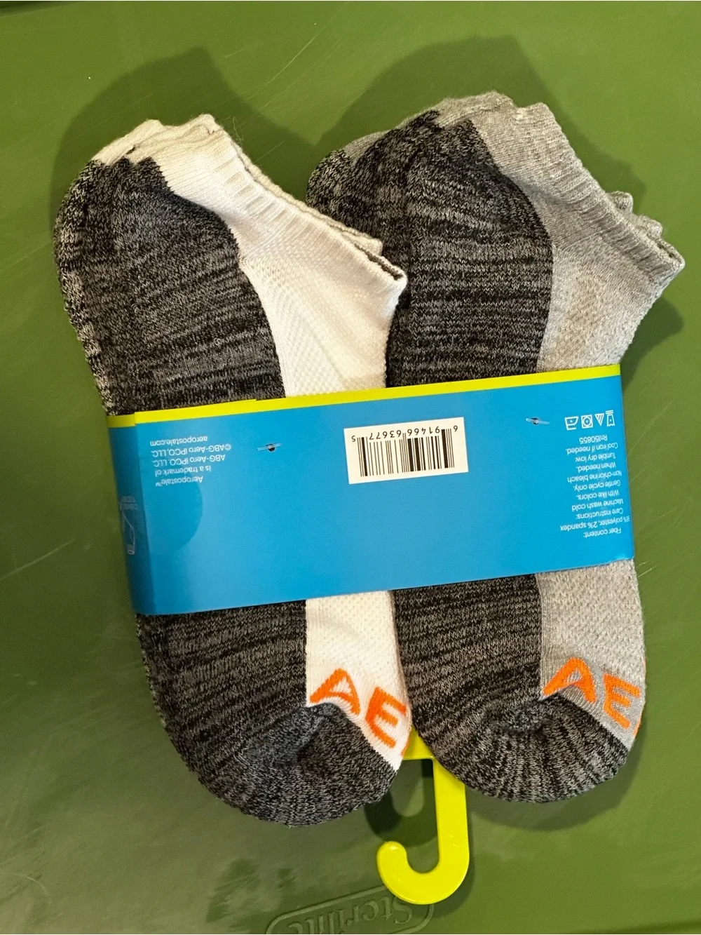 Aeropostale Men’s Athletic Low Cut Socks - Gray, Black, Cream (3-Pack)